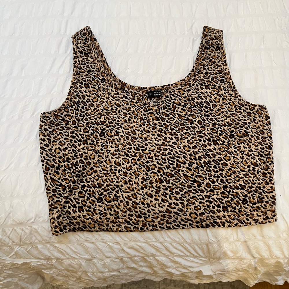 Cheetah print tank top